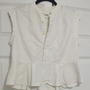 Madewell Cream Sleeveless Blouse